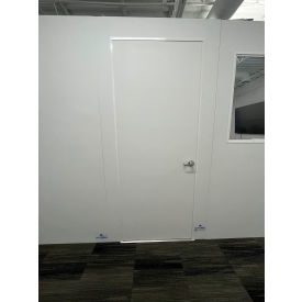 SwiftWall® Click Temporary Wall Single Door Panel Class C 4'W x 8'H White C-DS-ABS-08-KIT-W