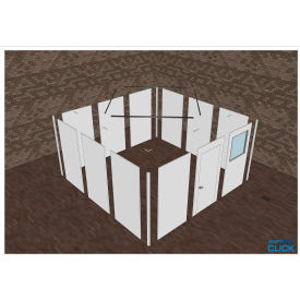 SwiftWall® Click Kit 95-1/2'H White C-KIT-ABS-08-48LF-W