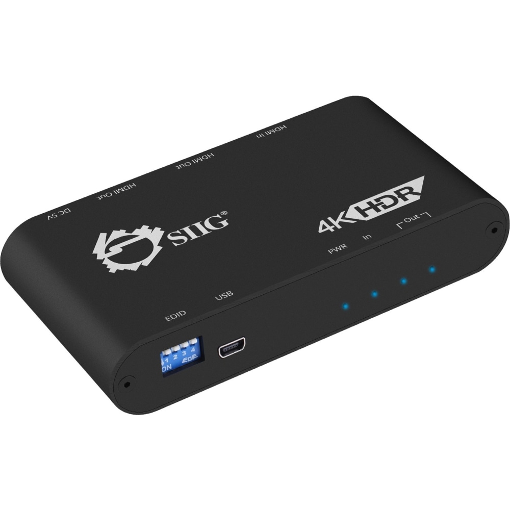 SIIG 1x2 HDMI 2.0 Splitter / Distribution Amplifier With Auto Video Scaling MPN:CE-H22X11-S1