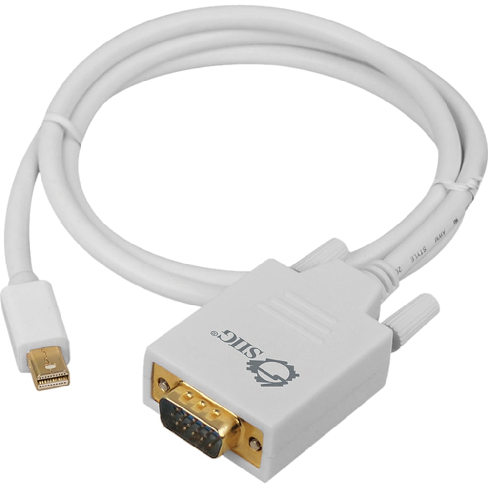 SIIG 3ft Mini DisplayPort to VGA Converter Cable (mDP to VGA) (Min Order Qty 4) MPN:CB-DP0Y11-S1