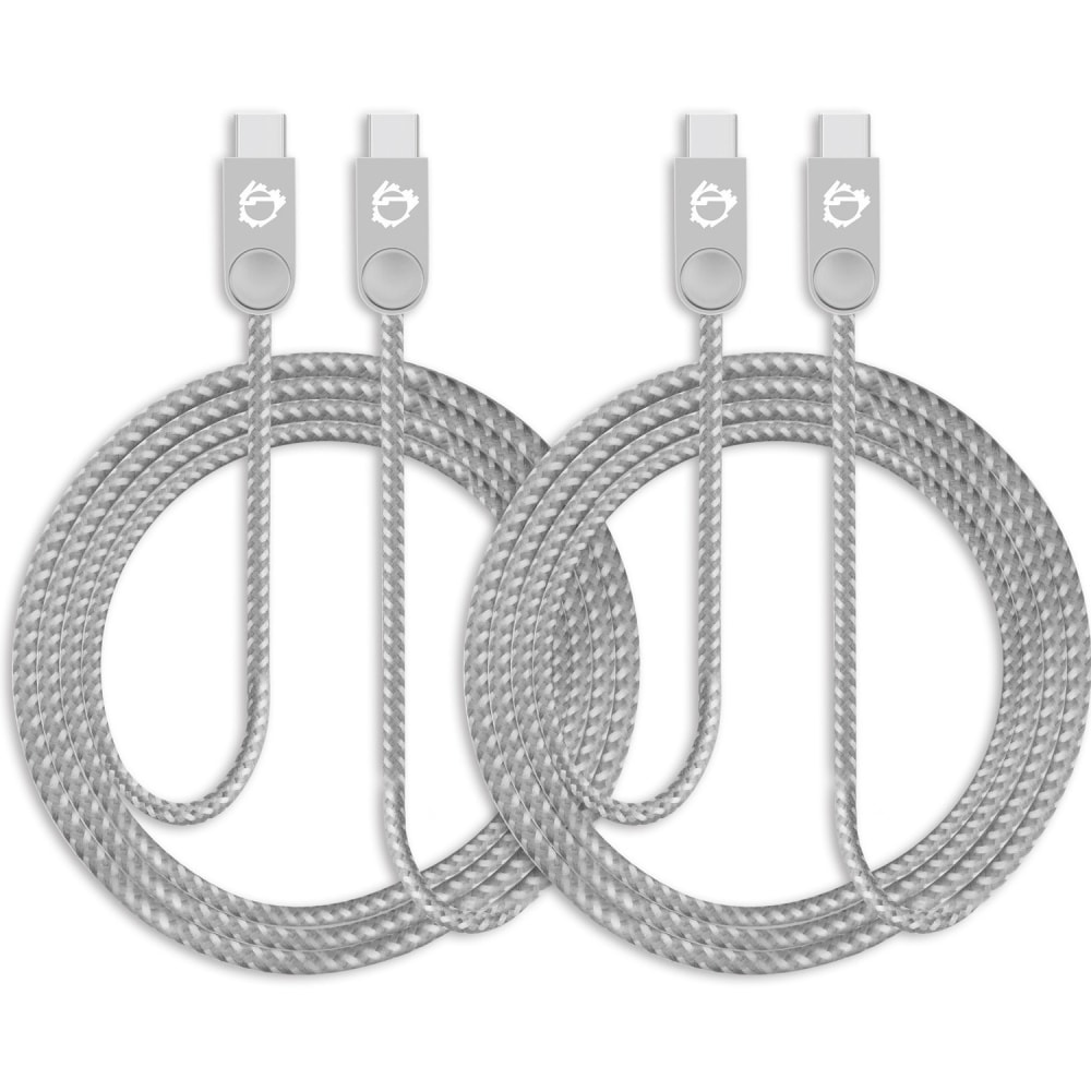 SIIG Zinc Alloy USB-C to USB-C Charging & Sync Braided Cable - 3.3ft, 2-Pack - Second End 1x Type C Male USB - CBUS0L11S1 MPN:CB-US0L11-S1
