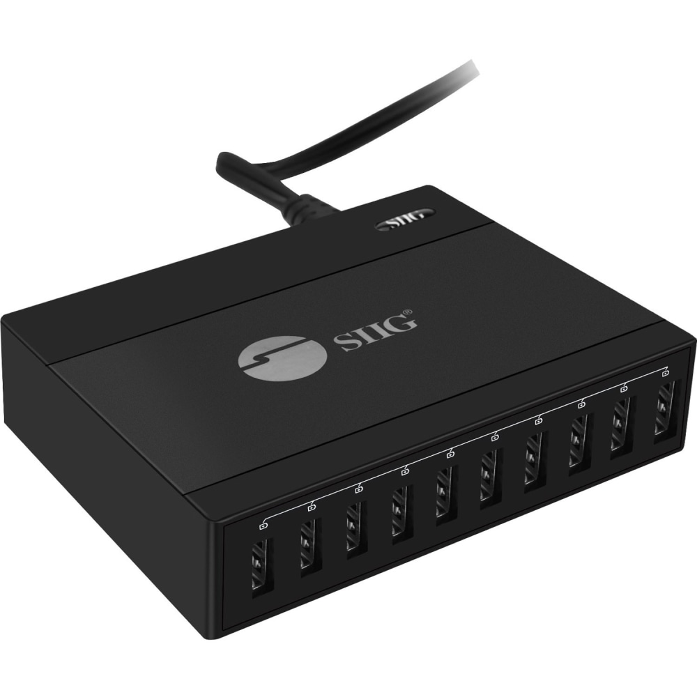 SIIG 60W 10-Port USB Charger MPN:AC-PW1G11-S1