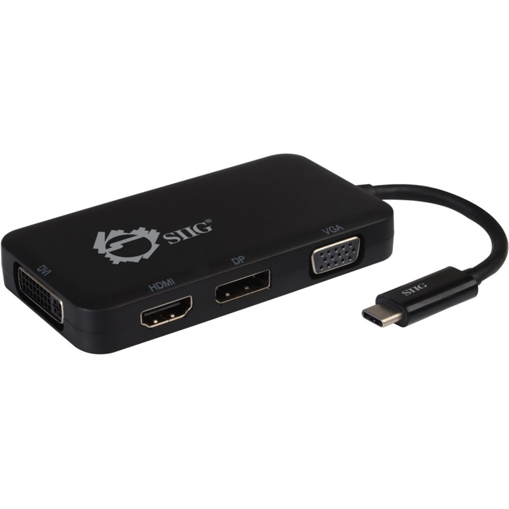 SIIG USB-C to 4-in-1 Multiport Video Adapter - DVI/VGA/DP/HDMI - - CBTC0611S1 MPN:CB-TC0611-S1