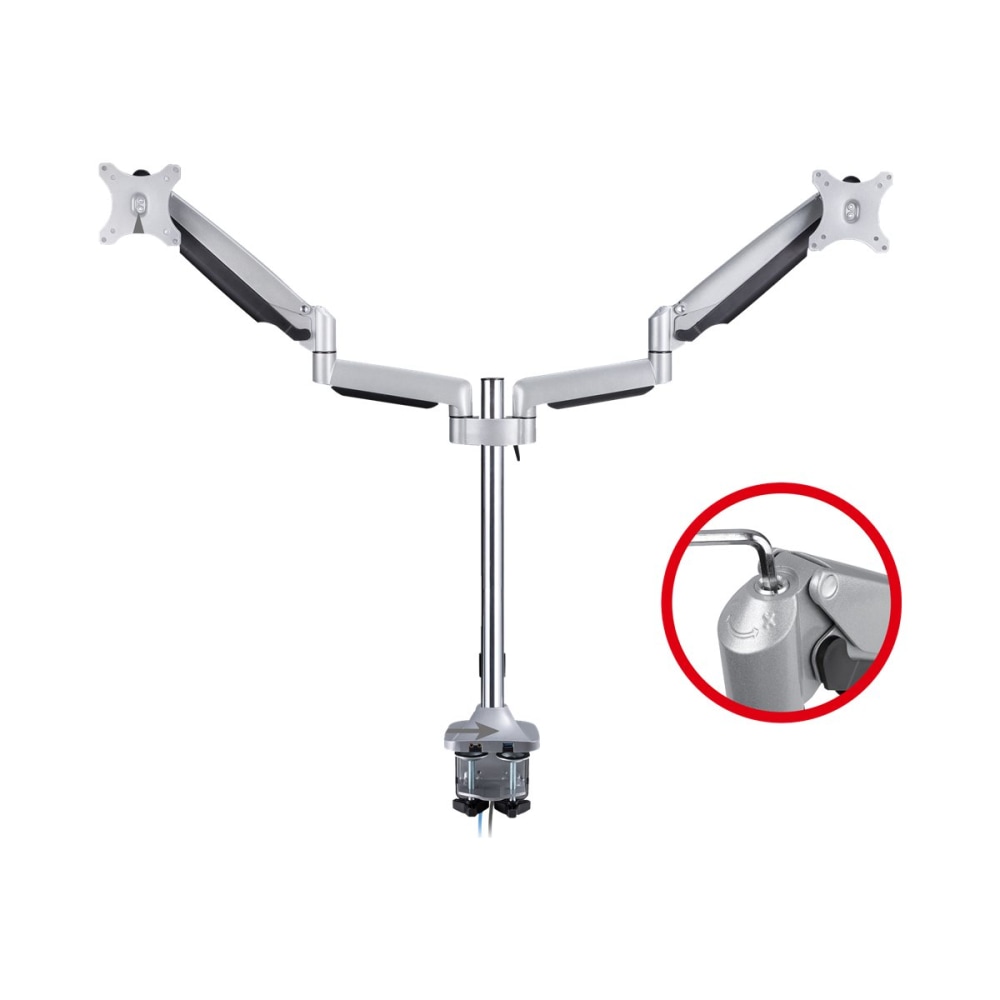 SIIG Dual Monitor Gas Spring Desk Mount with USB Port - 17in to 32in - VESA 75x75 & 100x100 - CE-MT2X11-S1 MPN:CE-MT2X11-S1