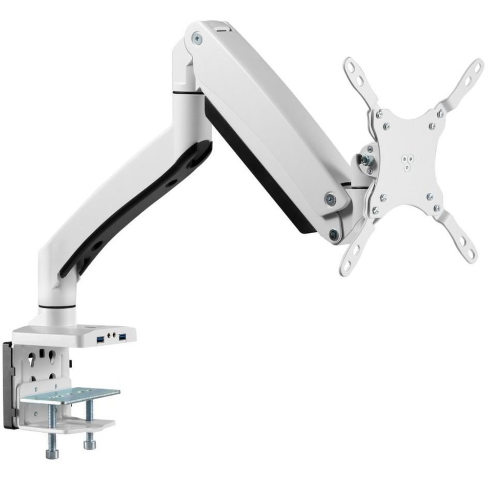 SIIG Single Monitor Gas Spring Aluminum Desk Monitor Arm with USB and Audio Ports - 17in to 49in - CE-MT3H11-S1 MPN:CE-MT3H11-S1