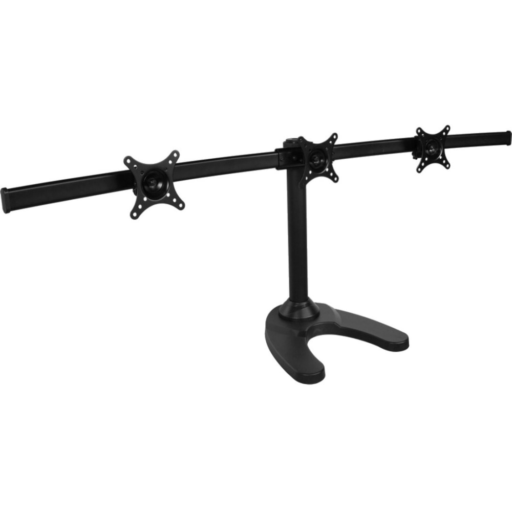 SIIG Triple Monitor Desk Stand - 13in to 27in - 13in to 27in Screen Support - 66 lb Load Capacity - Flat Panel Display Type Supported - CEMT1812S2 MPN:CE-MT1812-S2