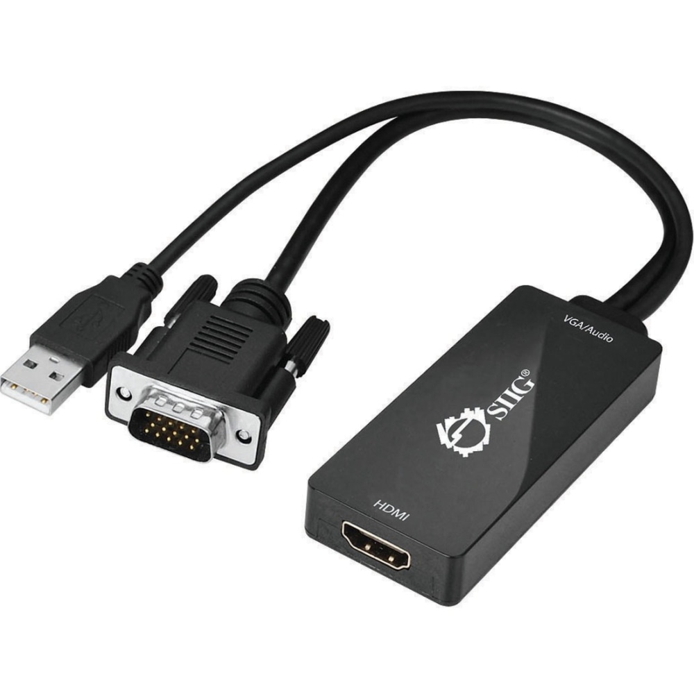 SIIG Portable VGA & USB Audio to HDMI Converter - - USB - External MPN:CE-VG0U11-S1