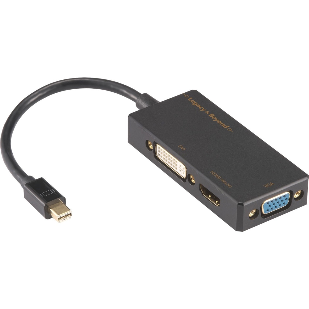 SIIG Mini DisplayPort To 4K HDMI/DVI/VGA 3-in-1 Adapter MPN:LB-CD0014-S1