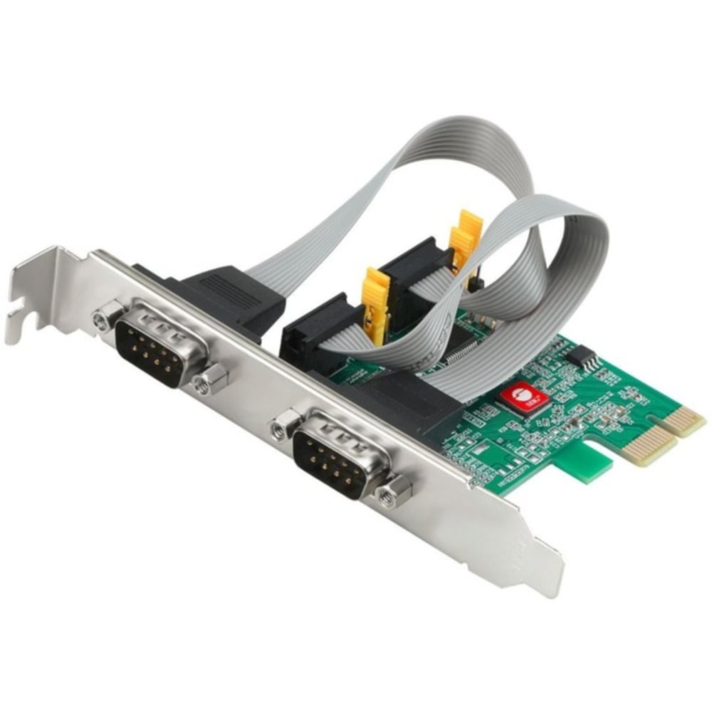 SIIG 2 Port DP Cyber RS-232 2S PCIe Card - 250Kbps - ASIX AX99100 Chipset - PCI Express Base Specification 2.0 Compliant MPN:JJ-E20711-S1