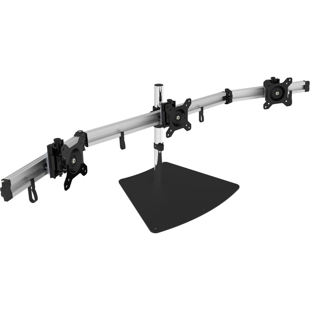 SIIG Premium Aluminum Freestanding Triple Monitor desk stand - 13? to 27? - Max Load 17.6 lbs each - CE-MT2111-S1 MPN:CE-MT2111-S1