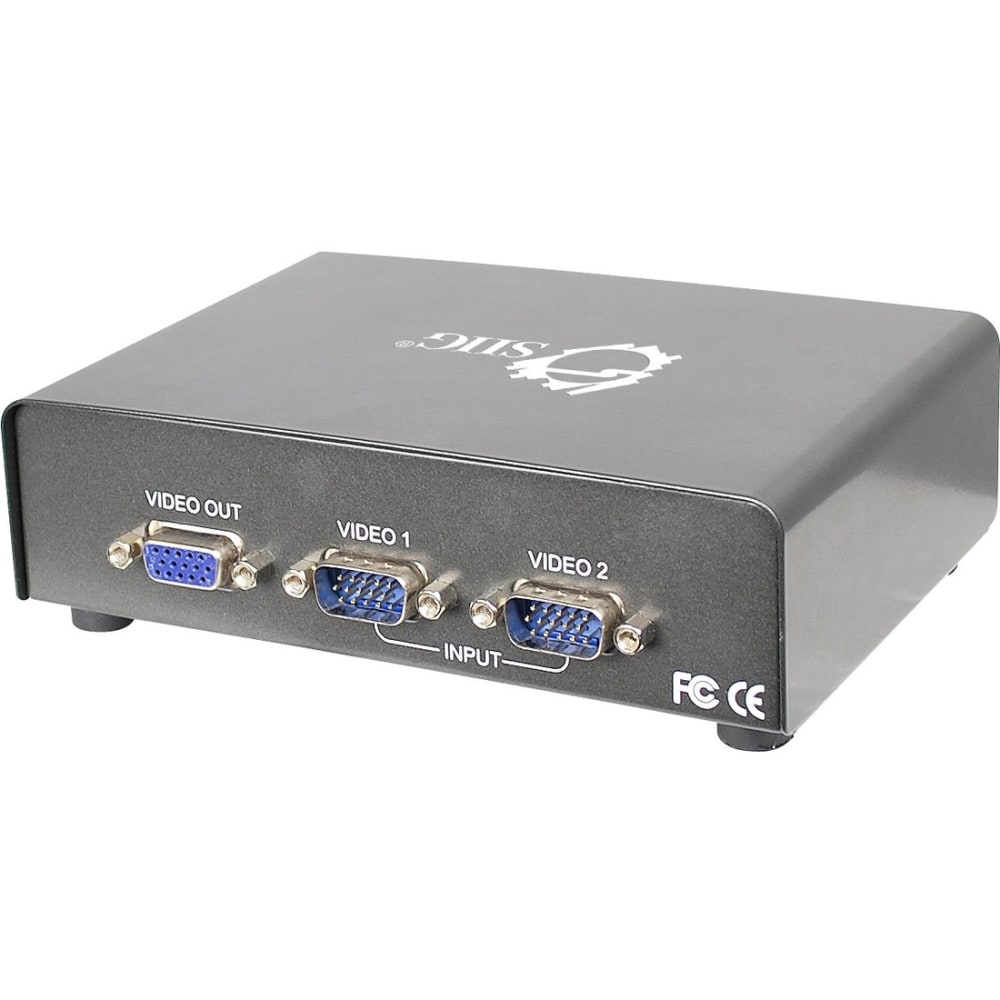 SIIG 2x1 VGA Switch - Video switch - 2 x VGA - desktop MPN:CE-VG0F11-S1