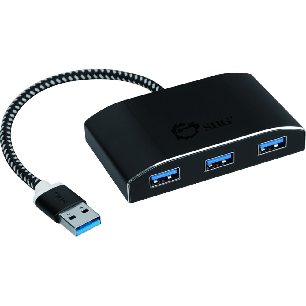 SIIG SuperSpeed USB 3.0 4-Port Powered Hub - USB - External - 4 USB Port(s) - 4 USB 3.0 Port(s) - PC, Mac (Min Order Qty 2) MPN:JU-H40F12-S1