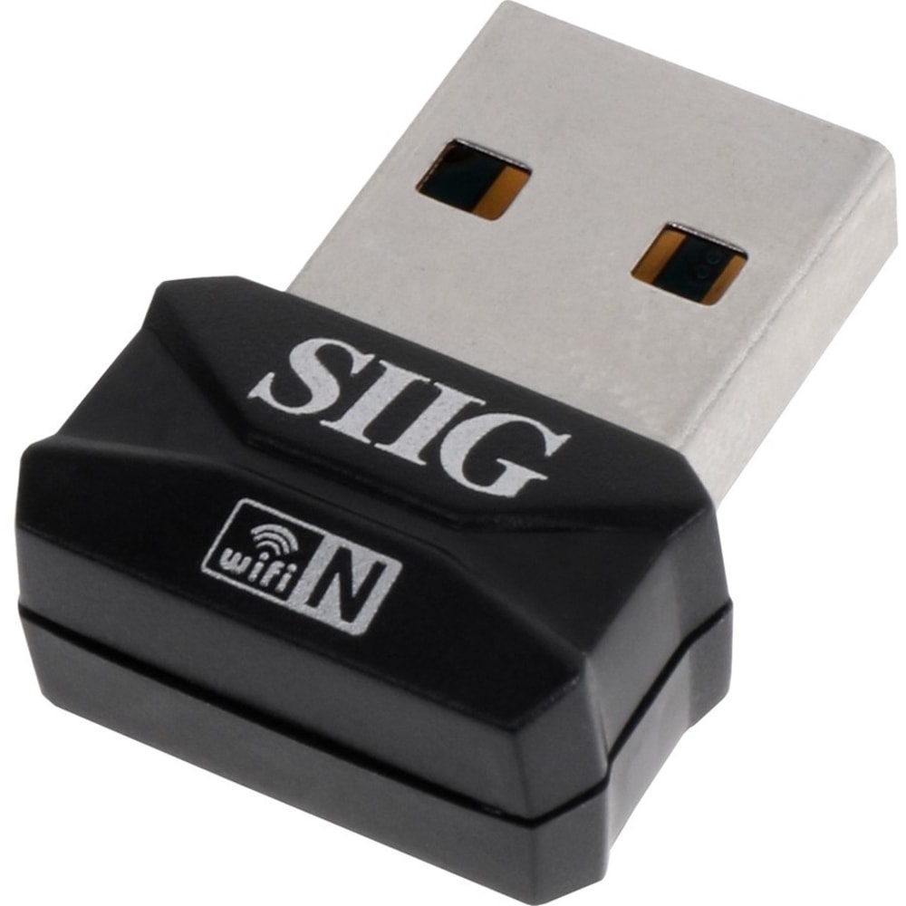 SIIG IEEE 802.11n Wi-Fi Adapter for Desktop Computer, Notebook - Mini USB - 150 Mbit/s - 2.40 GHz ISM - External MPN:JU-WR0112-S2