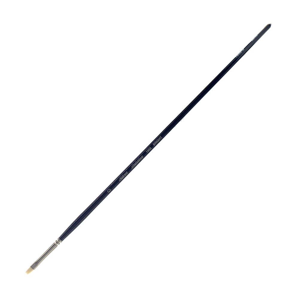 Silver Brush Bristlon Series Paint Brush, Size 0, Bright Bristle, Synthetic, Multicolor MPN:1902-0