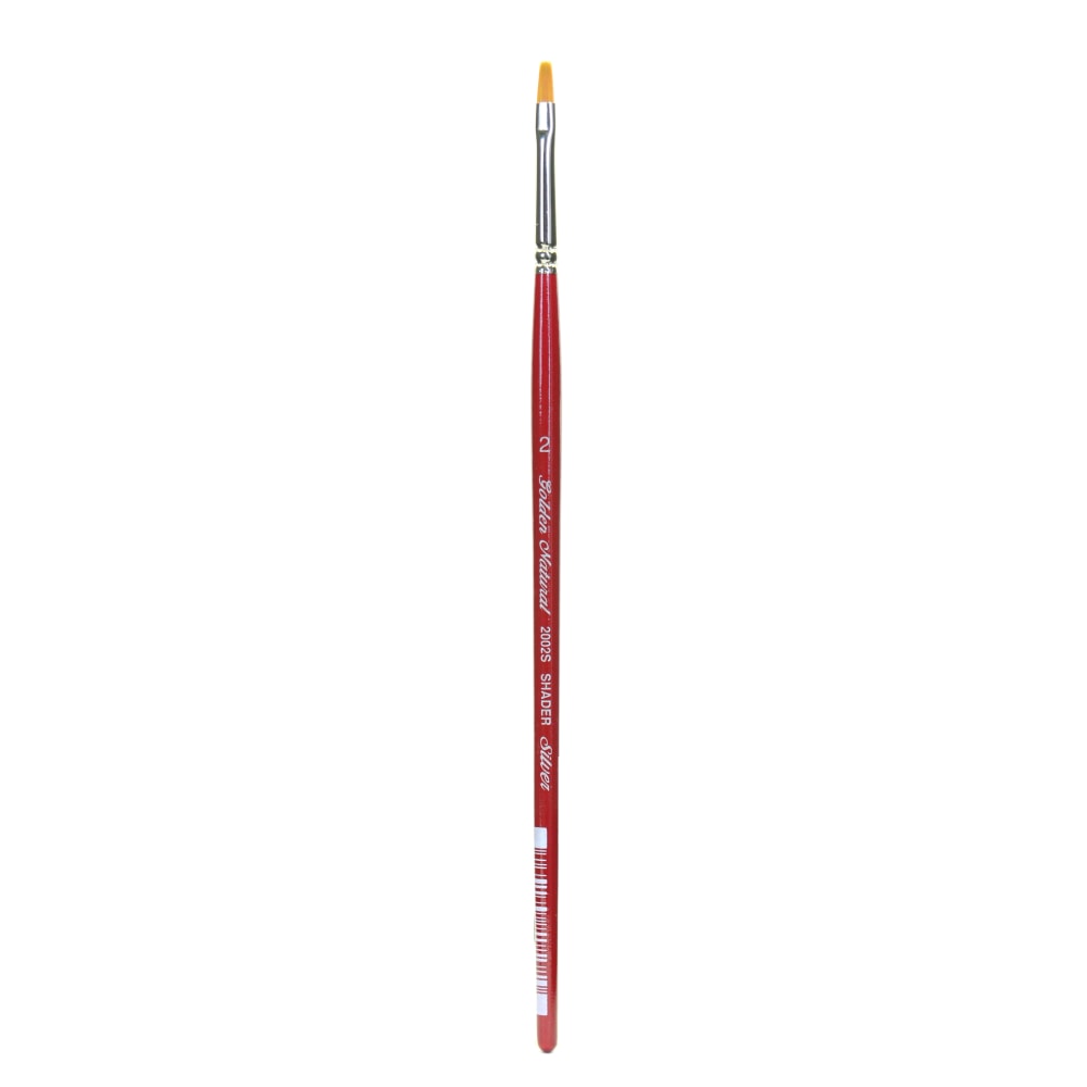 Silver Brush Golden Natural Series Paint Brush 2002S, Size 2, Bright, Natural and Synthetic Blend, Red MPN:2002S-2