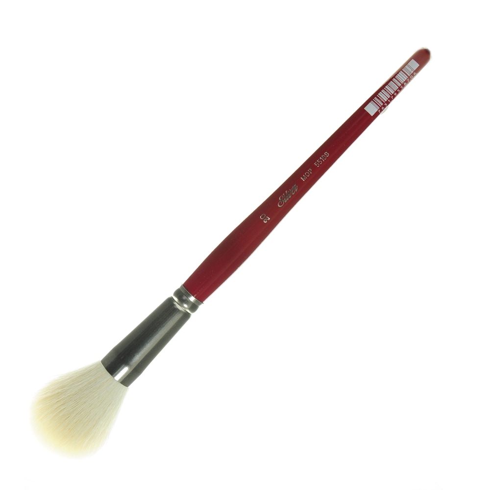Silver Brush Mop Paint Brush, Size 20, Round Bristle, Goat Hair, Dark Red MPN:5518S-20