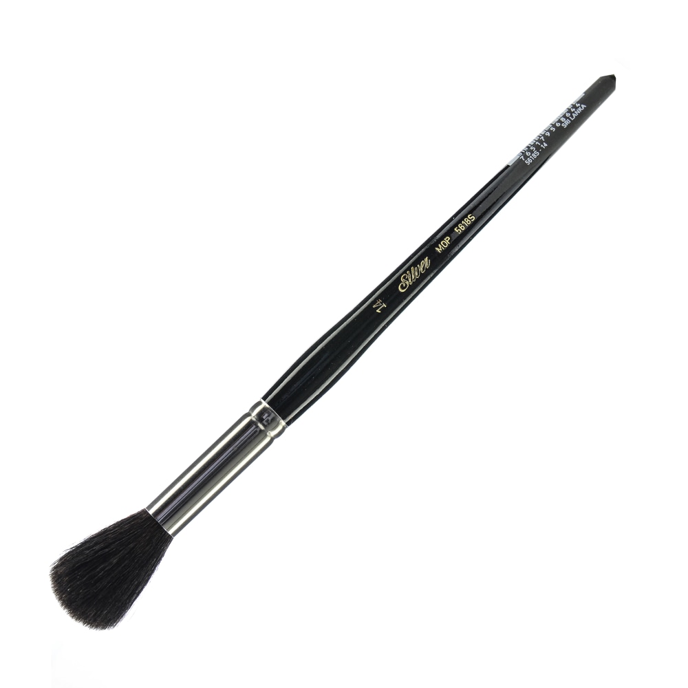 Silver Brush Paint Brush, Size 14, Round Mop Bristle, Goat Hair, Dark Red MPN:5618S-14