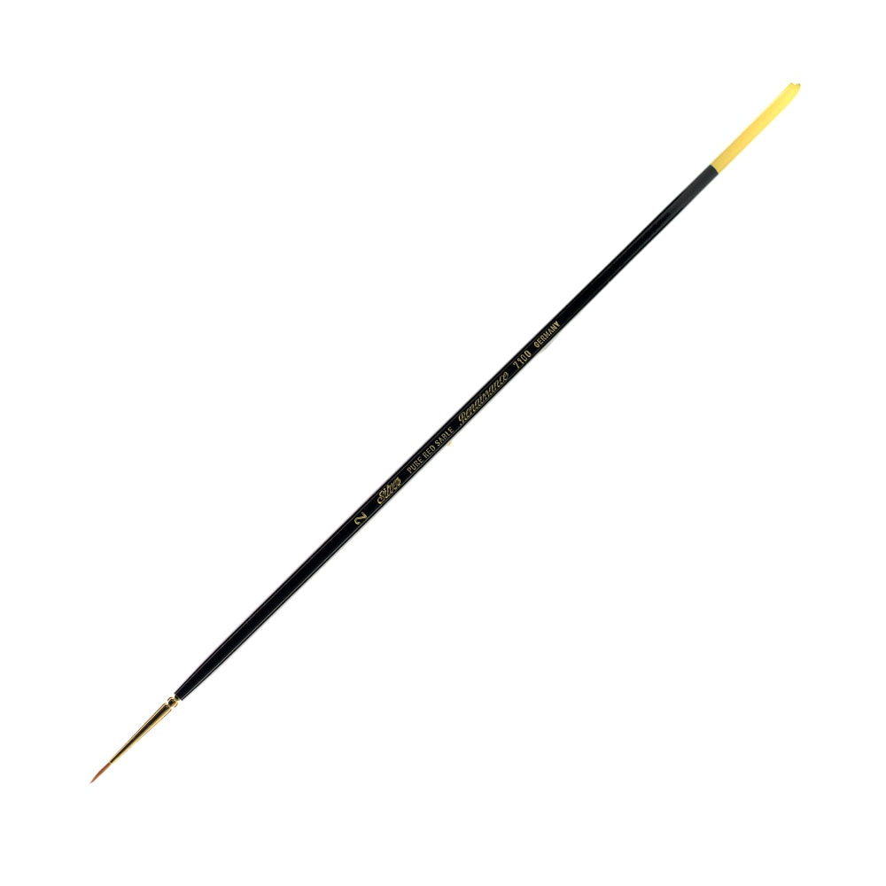 Silver Brush Renaissance Series Long-Handle Paint Brush 7100, Size 2, Round Bristle, Sable Hair, Multicolor MPN:7100-2