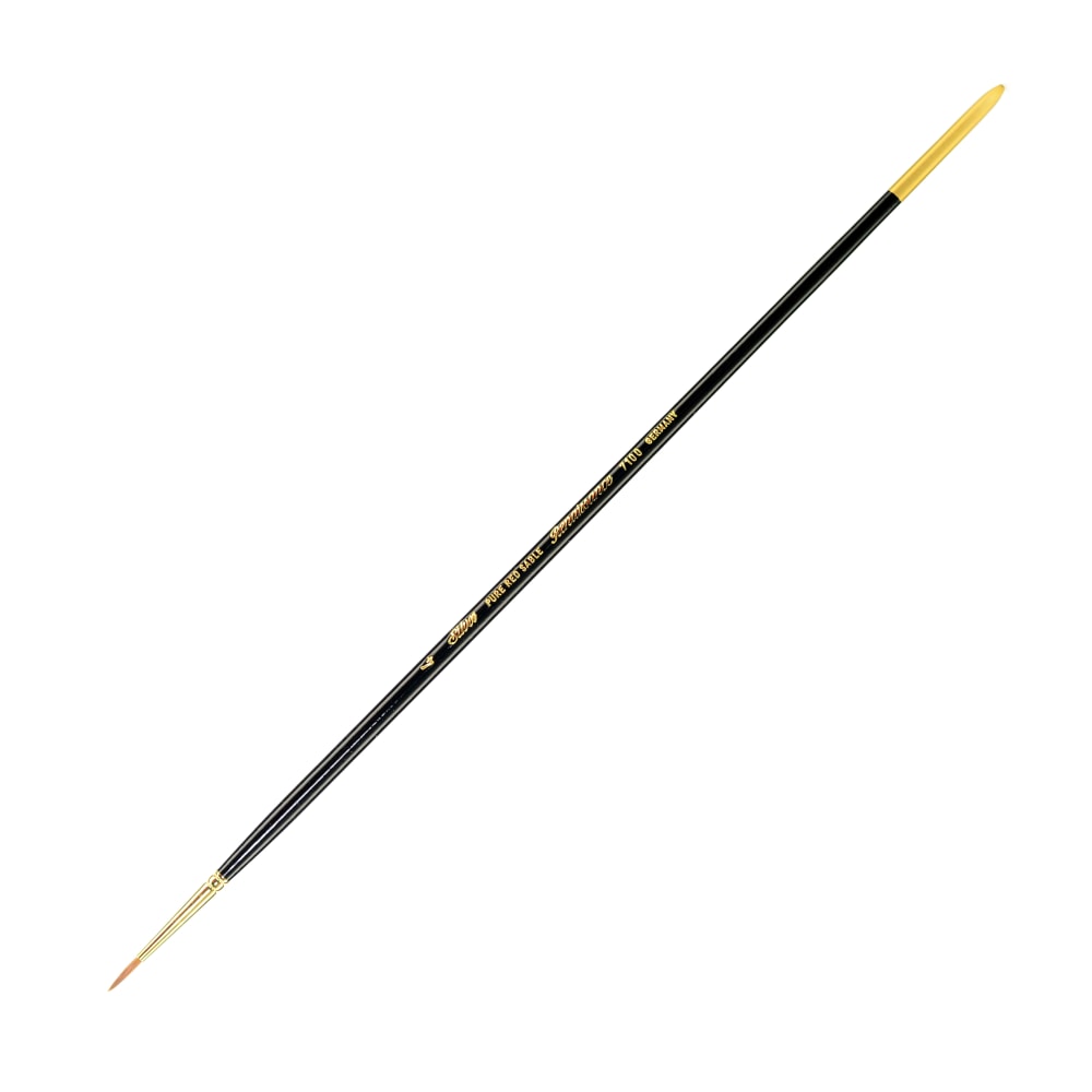 Silver Brush Renaissance Series Long-Handle Paint Brush 7100, Size 4, Round Bristle, Sable Hair, Multicolor MPN:7100-4