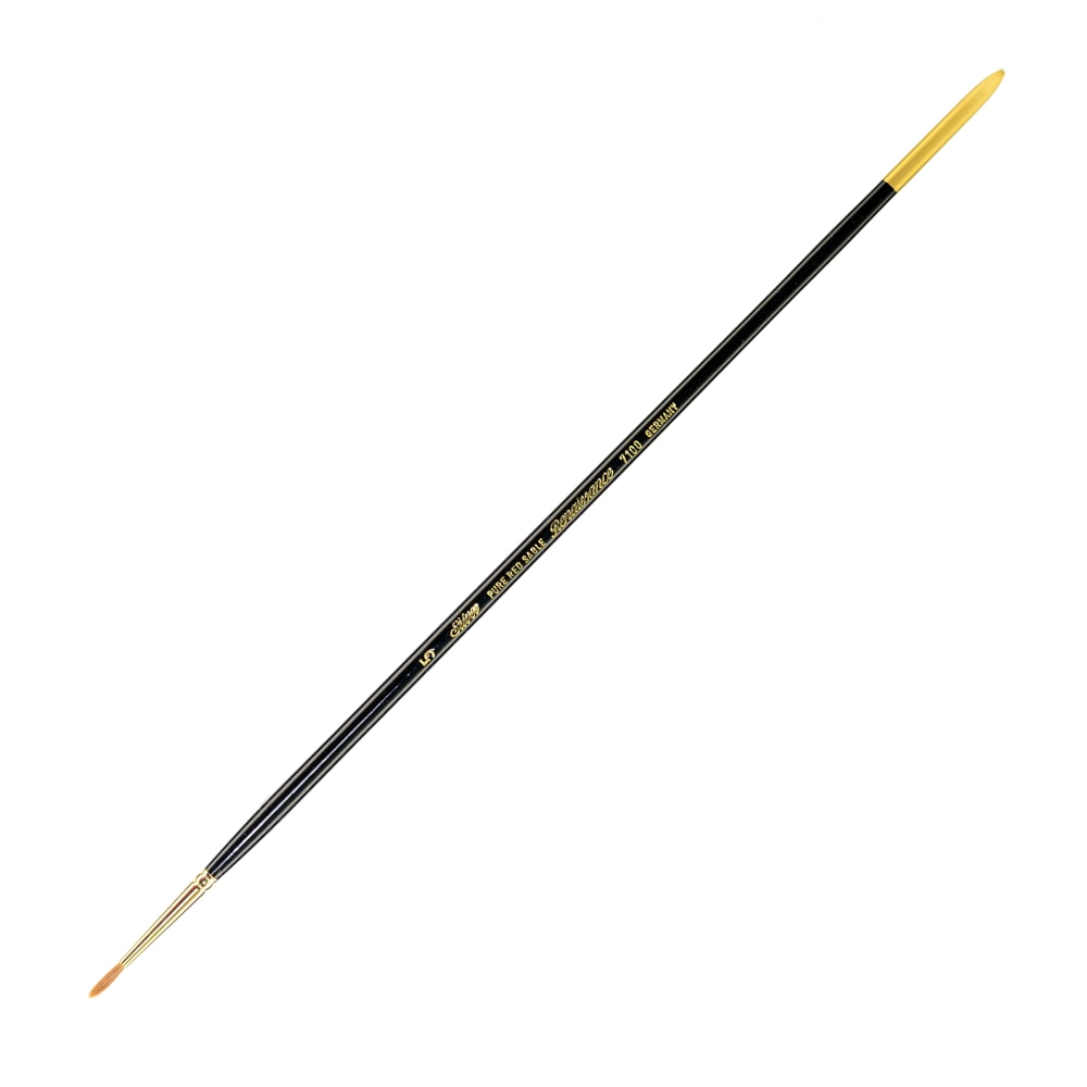 Silver Brush Renaissance Series Long-Handle Paint Brush 7100, Size 5, Round Bristle, Sable Hair, Multicolor MPN:7100-5