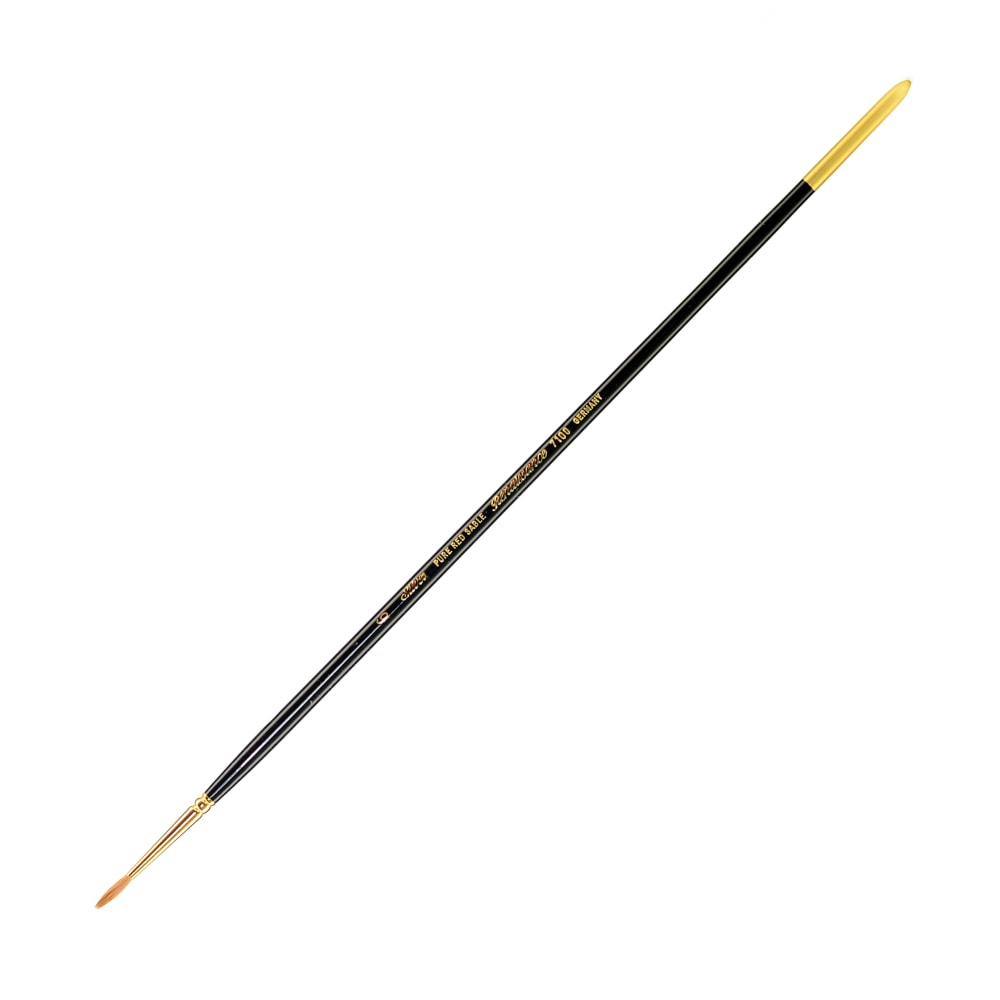 Silver Brush Renaissance Series Long-Handle Paint Brush 7100, Size 6, Round Bristle, Sable, Multicolor MPN:7100-6