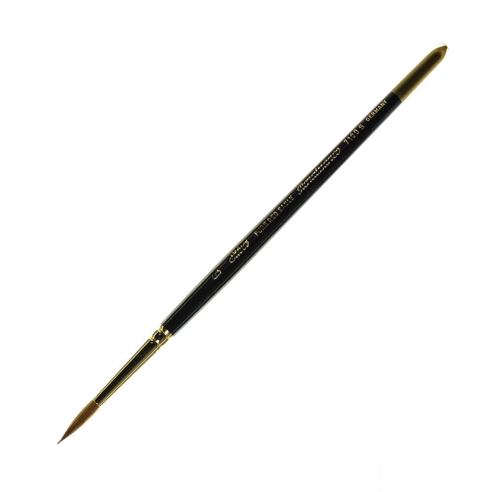 Silver Brush Renaissance Series Short-Handle Paint Brush, 7100S, Size 6, Round, Sable, Multicolor MPN:7100S-6
