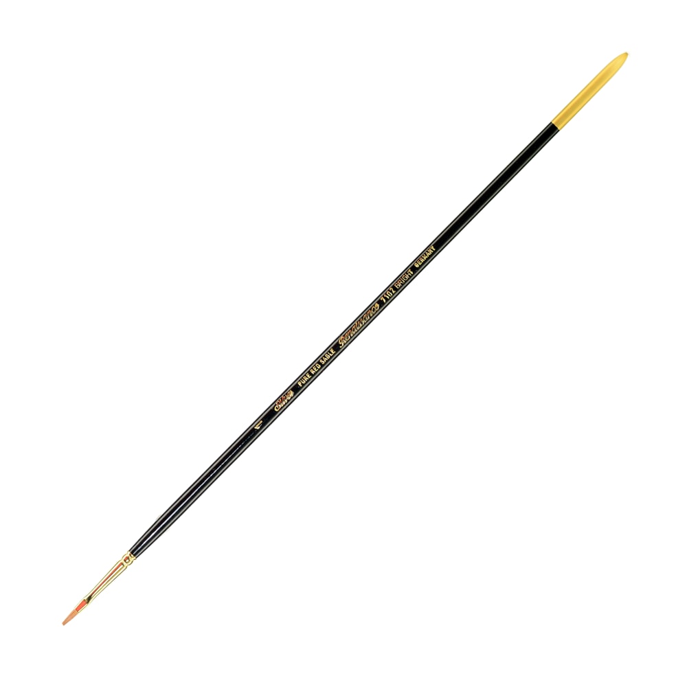 Silver Brush Renaissance Series Long-Handle Paint Brush 7102, Size 1, Bright Bristle, Sable Hair, Multicolor MPN:7102-1