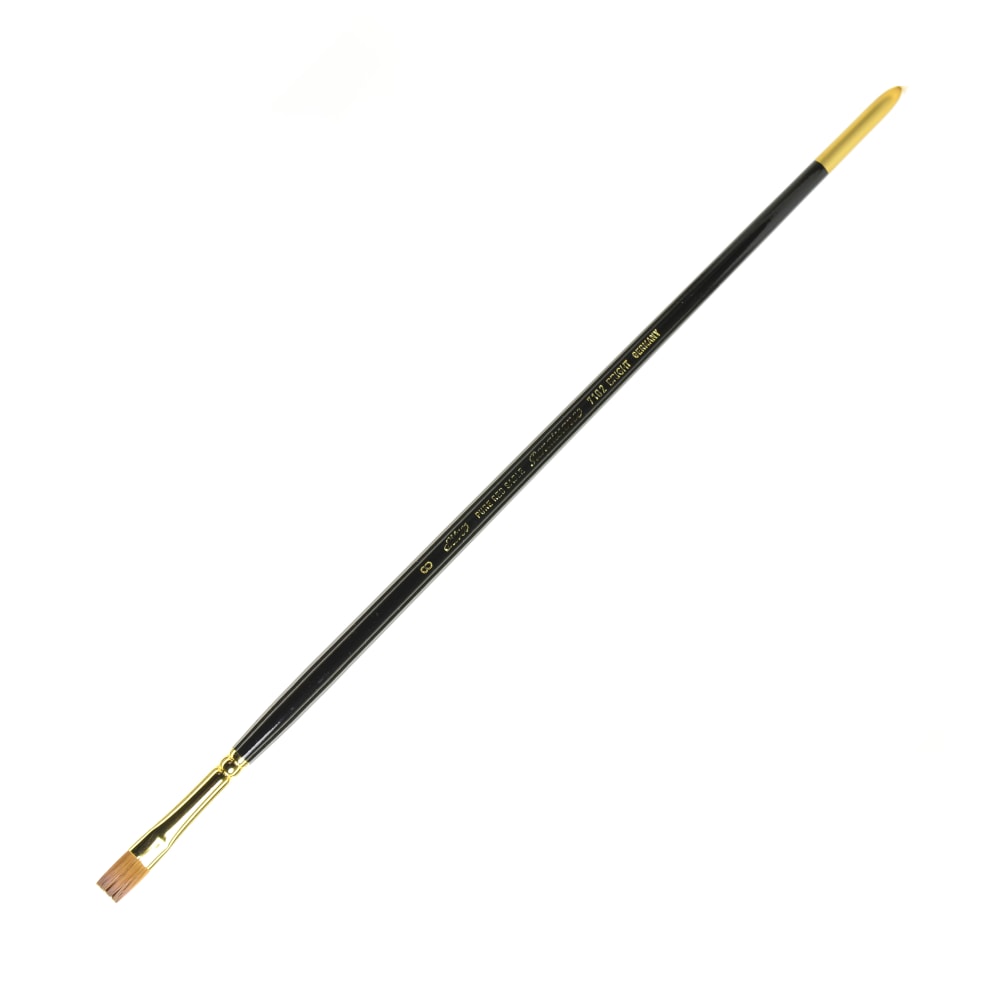 Silver Brush Renaissance Series Long-Handle Paint Brush 7102, Size 6, Bright Bristle, Sable Hair, Multicolor MPN:7102-6