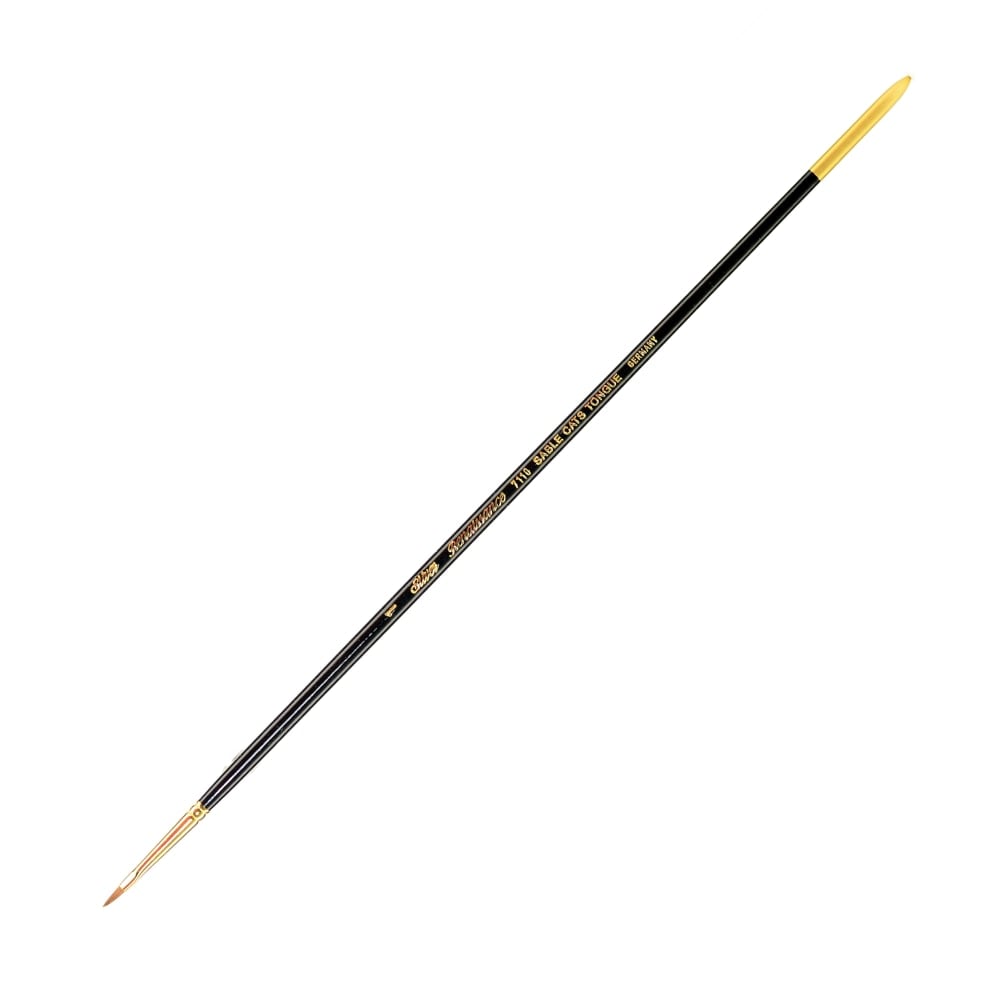 Silver Brush Renaissance Series Long-Handle Paint Brush 7110, Size 1, Cats Tongue Bristle, Sable Hair, Multicolor MPN:7110-1