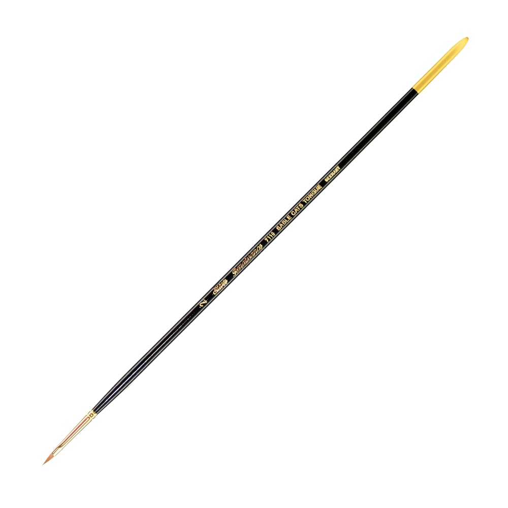 Silver Brush Renaissance Series Long-Handle Paint Brush 7110, Size 2, Cats Tongue Bristle, Sable Hair, Multicolor MPN:7110-2