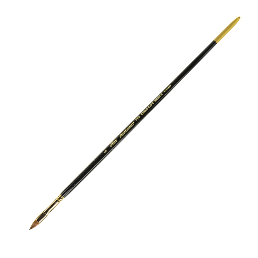 Silver Brush Renaissance Series Long-Handle Paint Brush 7110, Size 6, Cats Tongue, Sable, Multicolor MPN:7110-6