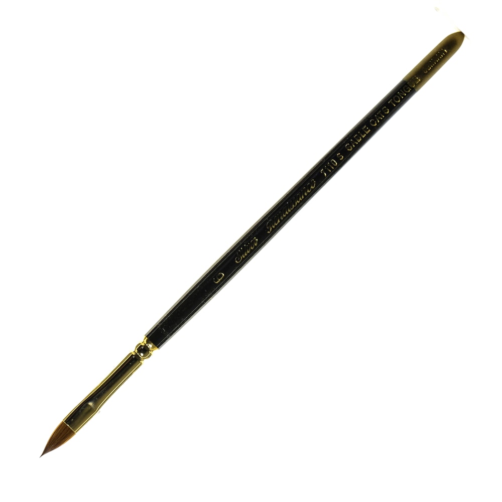Silver Brush Renaissance Series Short-Handle Paint Brush, 7110S, Size 6, Cats Tongue, Sable, Multicolor MPN:7110S-6
