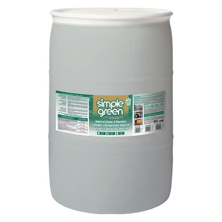 Industrial Cleaner and Degreaser, Drum, 55 gal, Concentrated, Sassafras, Dark Green MPN:2700000113008