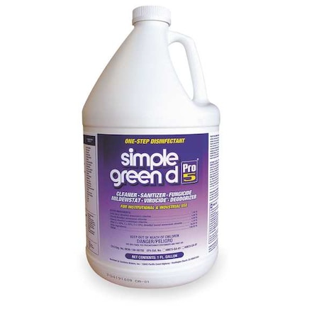 Disinfectant/Sanitizer, 1 gal. Bottle, Unscented, Green MPN:3410000430501