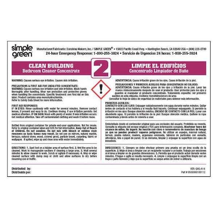 Secondary Bottle Label, Paper, PK10 MPN:9510001000112