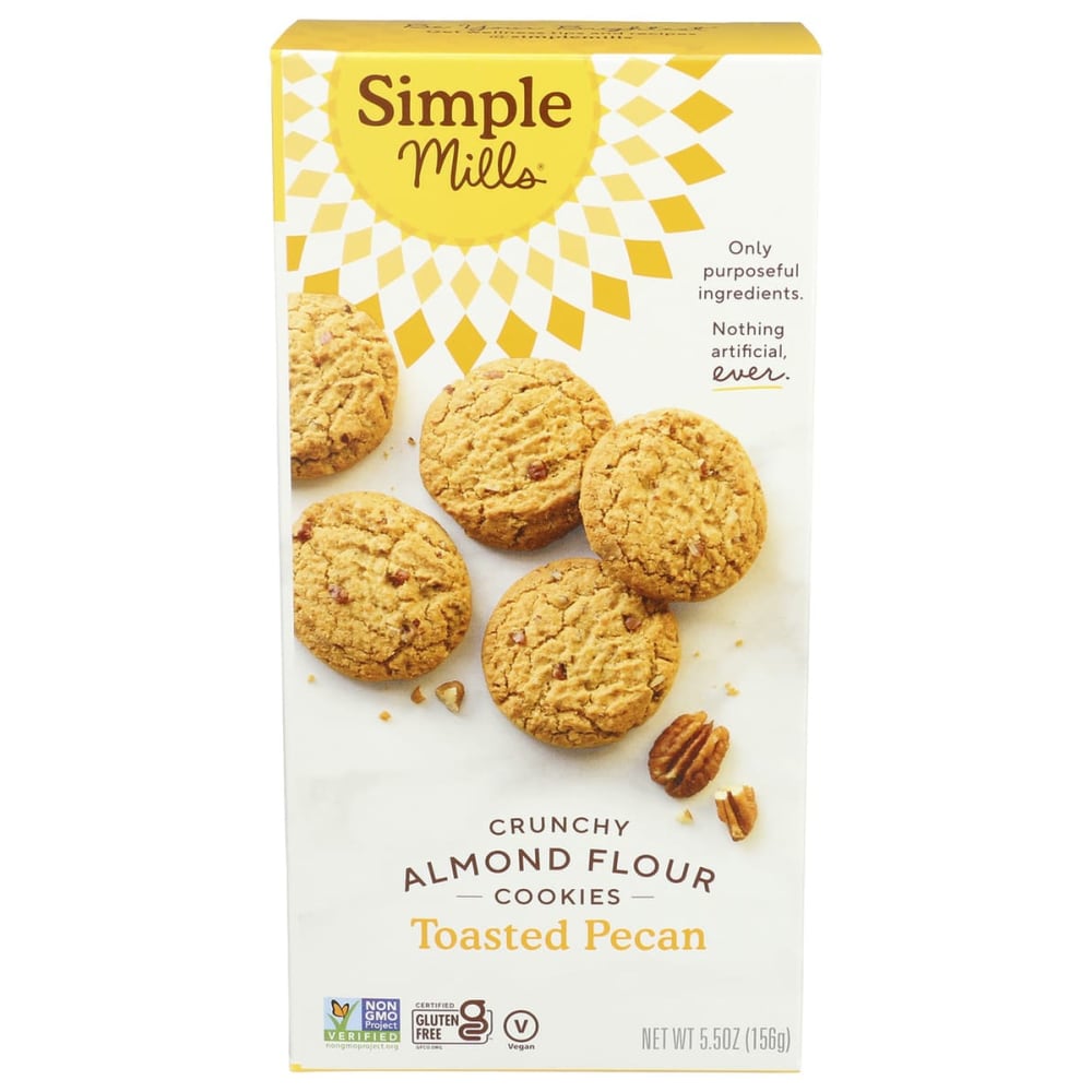 Simple Mills Crunchy Cookies, Toasted Pecan, 5.5 Oz, Total Qty 6 MPN:00523