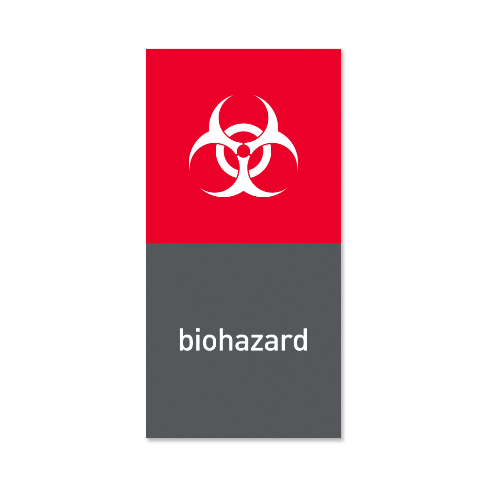 simplehuman Magnetic Trash Label, Biohazard, 4in x 8in, Gray MPN:KT1177