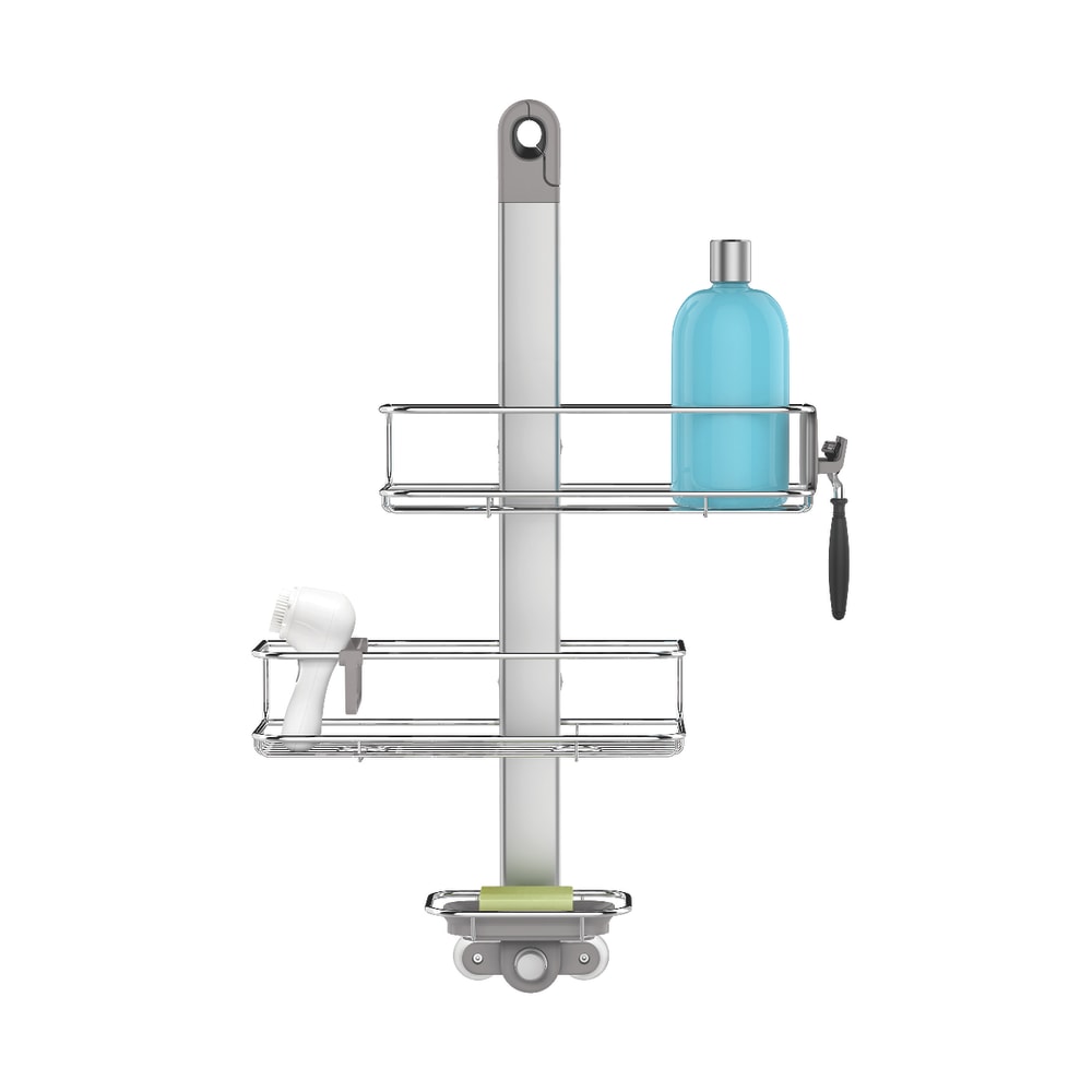 simplehuman Adjustable Shower Caddy, Brushed Aluminum MPN:BT1098