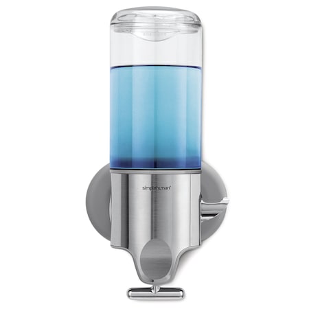 Single Wall Mount Shower Pump, 15 fl. oz. Shampoo and Soap Dispenser, Stainless Steel MPN:BT1034