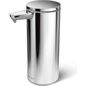 simplehuman® Rechargeable Sensor Pump Liquid Soap/Sanitizer Dispenser - Polished w/Sample Soap ST1092