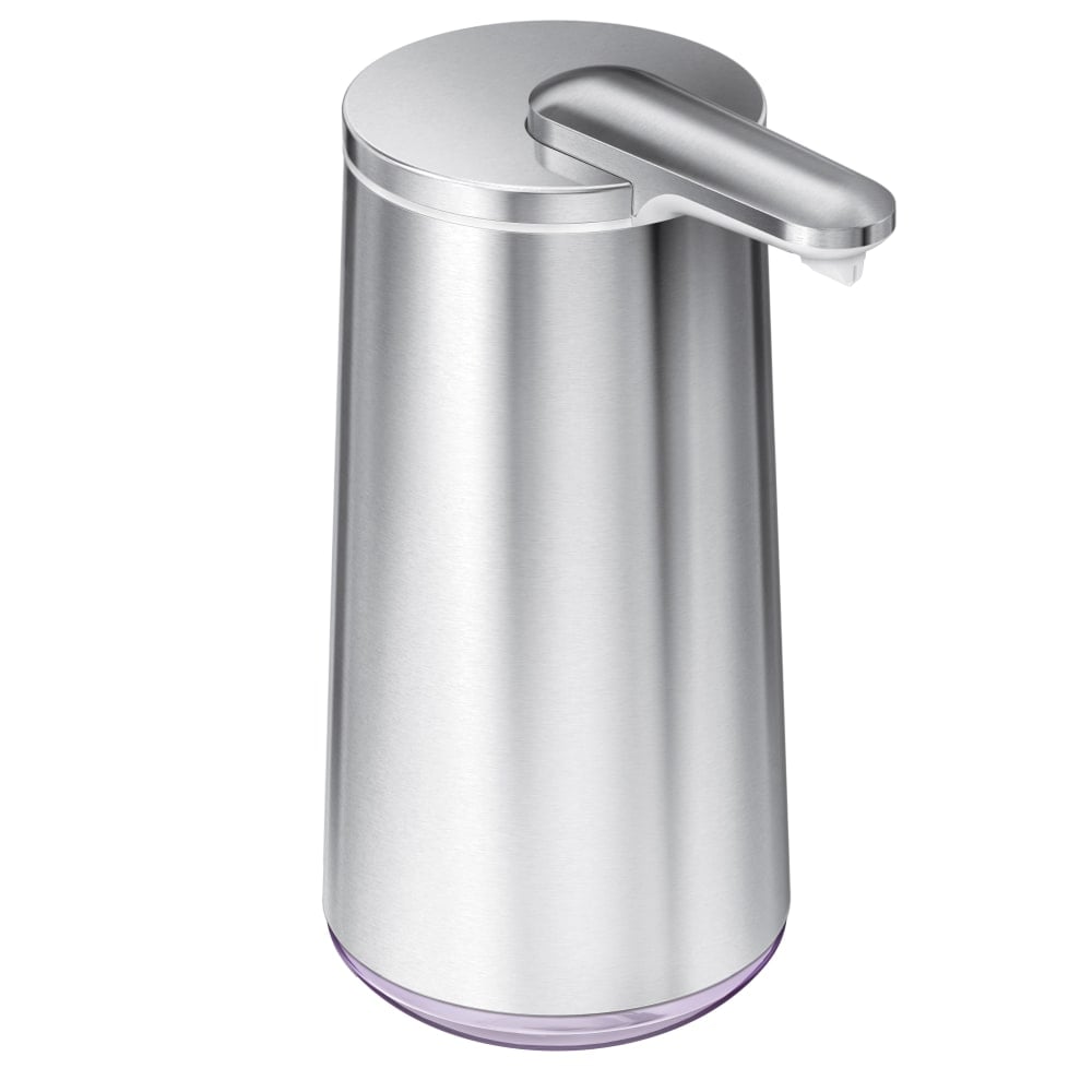 simplehuman Foam Sensor Pump, 6-3/4inH x 3-1/8inW x 4-3/4inD, Brushed Silver MPN:ST1062