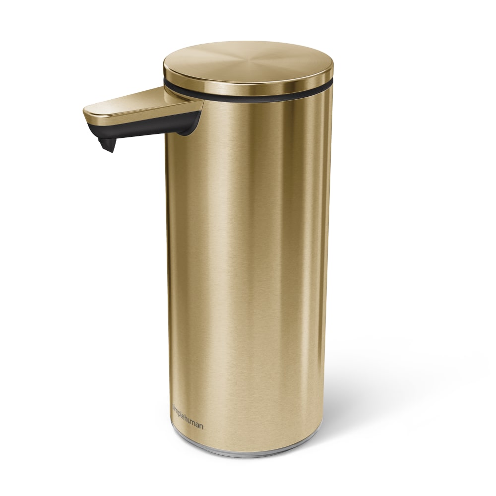 simplehuman Touch-Free Rechargeable Sensor Liquid Soap And Hand Sanitizer Dispenser, 9 Oz, Brass MPN:ST1067