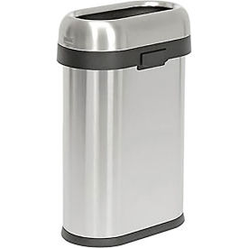 Simplehuman® Stainless Steel Slim Oval Open Top Trash Can 13 Gallon CW1467