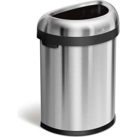 Simplehuman® Stainless Steel Semi-Round Open Top Trash Can 21 Gallon CW1473