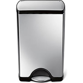 simplehuman® CW1814 Rectangular Step Can - 10 Gallon Brushed SS CW1814
