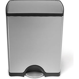 simplehuman® Rectangular Step Can - 13 Gallon Brushed SS CW1816