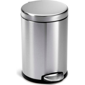 simplehuman® Mini Round Step Can - 1-1/5 Gallon Brushed SS CW1852