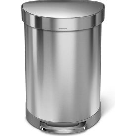 simplehuman® Semi-Round Step Can 16 Gallon Brushed SS - CW2029 CW2029