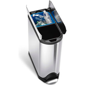 simplehuman® Recycling Can 10.5 Gallon Brushed Stainless CW2017