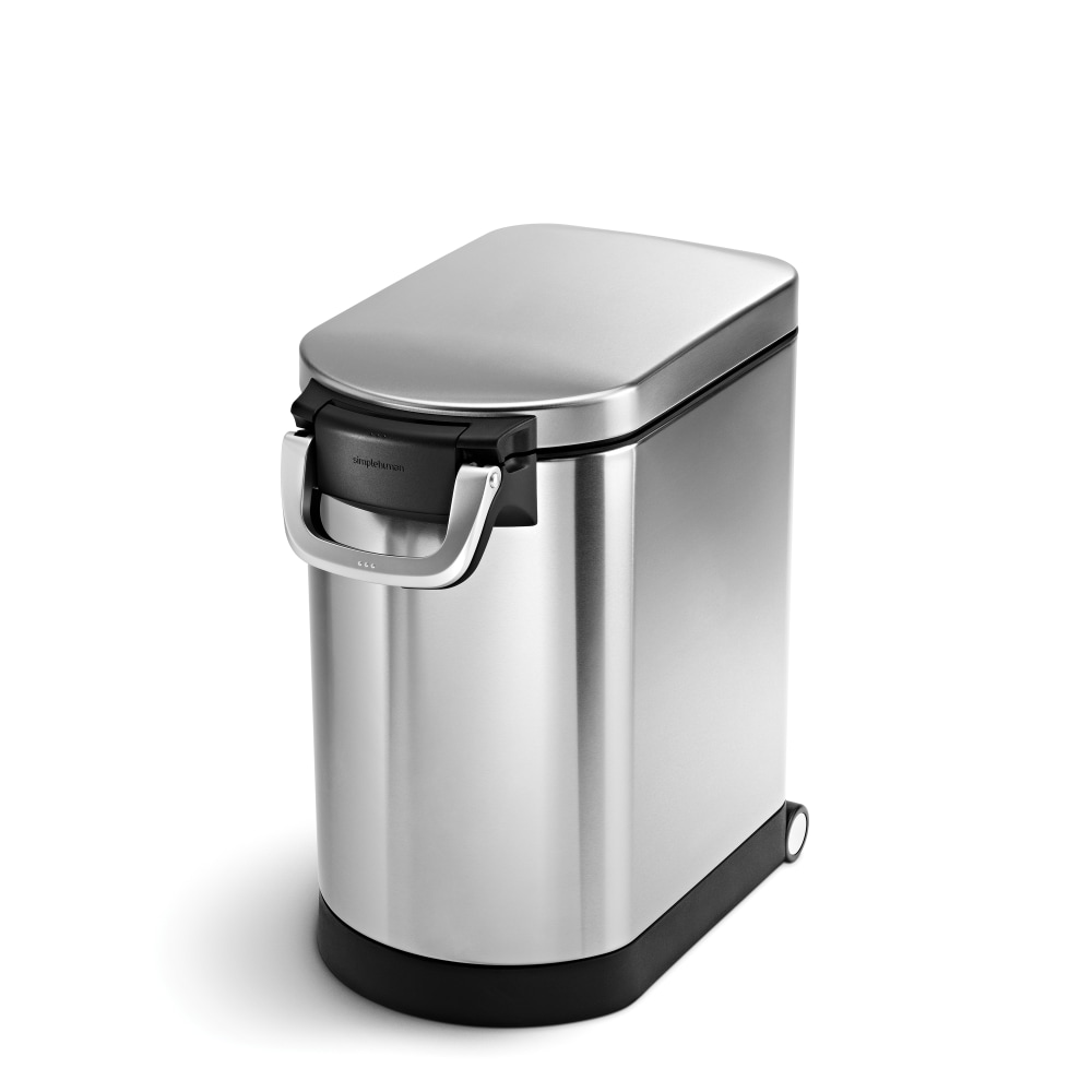 simplehuman Pet Food Can, 464 Oz, Brushed Silver MPN:CW1887